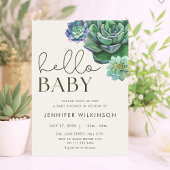Hallo Baby shower Succulente botanische woestijn Kaart