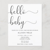 hallo Baby shower Uitnodiging (Voorkant)