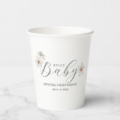 Hallo Baby Spring Baby shower Welkom Papieren Bekers (Achterkant)