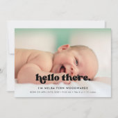 Hallo Baby Stijlvolle retro Aankondiging (Voorkant)