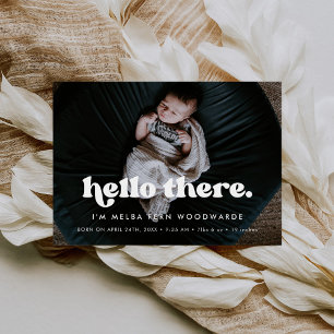 Hallo Baby Stijlvolle retro Aankondiging