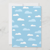 hallo Baby Sun Clouds Rainbow Baby shower Invite Kaart (Achterkant)