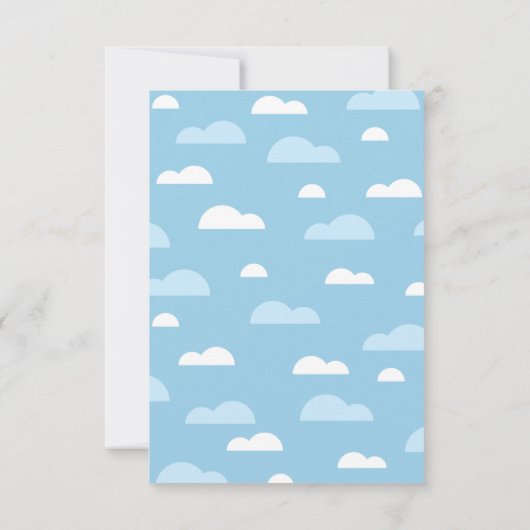 hallo Baby Sun Clouds Rainbow Foto bedankt (Achterkant)