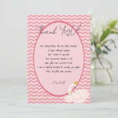 hallo Baby Swan Hartelijk dank Bedankkaart (Staand voorkant)