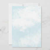 Hallo Baby Teddy Bear Blauwe Douche Kaart (Achterkant)