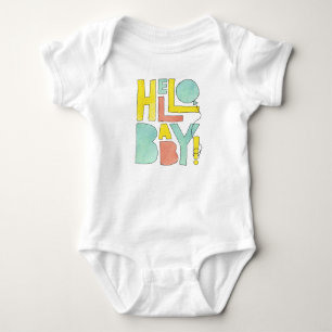 Hallo Baby Welkom bij Pasgeboren Nieuwe Baby Geboo Romper