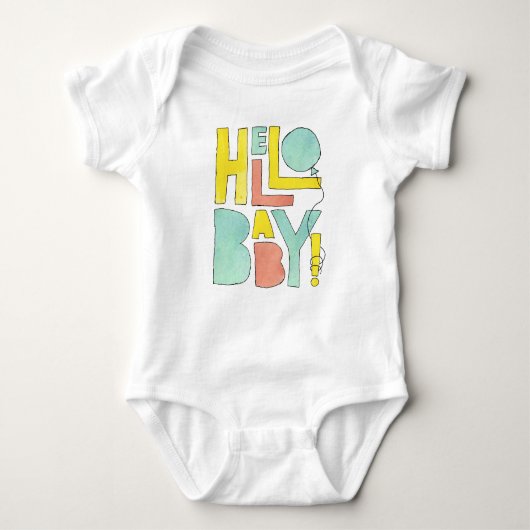 Hallo Baby Welkom bij Pasgeboren Nieuwe Baby Geboo Romper (Voorkant)