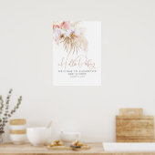 hallo Baby - Welkomstteken Baby shower Poster (Keuken)