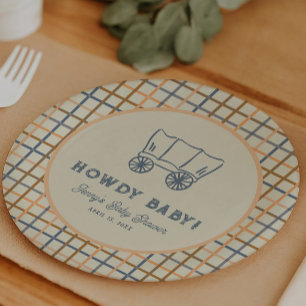 Hallo Baby Western Cowboy Baby Shower Papieren Bordje
