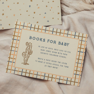 Hallo Baby Western Cowboy Boeken voor Babyfeestje Informatiekaartje