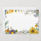 hallo Baby Wildflower Girl Baby shower Kaart (Achterkant)