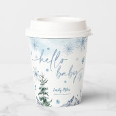Hallo Baby Winter Wonderland Papieren Bekers (Achterkant)
