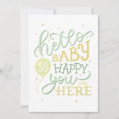 hallo baby zo blij dat je hier bent. Nieuwe babyge (Voorkant)