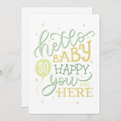 hallo baby zo blij dat je hier bent. Nieuwe babyge (Voorkant / Achterkant)