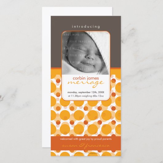 Hallo baby ZOETE FOTO GEBOORTEAANKONDIGINGEN :: Aankondiging (Voorkant / Achterkant)