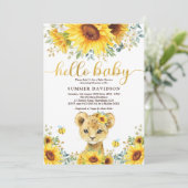 hallo Baby - Zonnebloem - Oerwoud - lak Kaart (Staand voorkant)