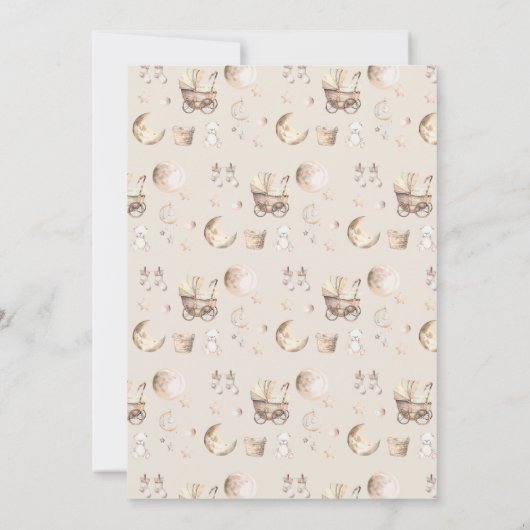 Hallo Babykleding Meisje Bohemian Baby shower Kaart (Achterkant)