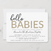 Hallo Baby's, Tweeling of Drie-eiige Baby Borrel Kaart (Voorkant)
