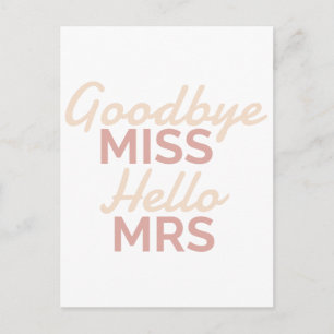 Hallo Bachelorette Party Vaarwel Miss Briefkaart