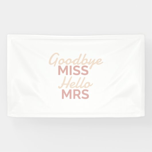Hallo Bachelorette Party Vaarwel Miss Spandoek (Horizontaal)