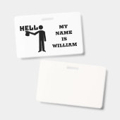 Hallo Badge (Voor- en achterkant)