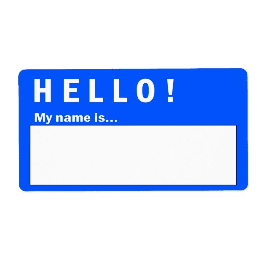 Hallo < Badge Naam Badge Labels (Voorkant)