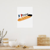 Hallo Baguette - Funny French Food Poster (Keuken)