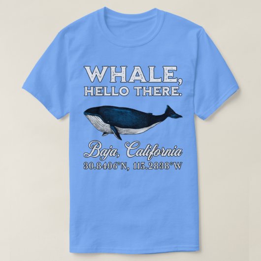 Hallo Baja California Whale T-shirt (Design voorkant)