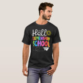 Hallo Basisschool Leuk Terug naar School Studen T-shirt (Voorkant volledig)