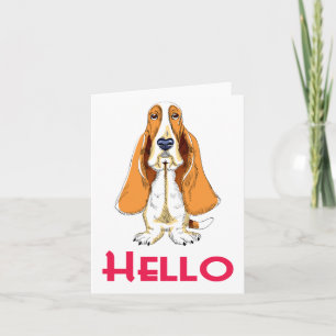 Hallo Basset Hound Puppy Hond Notitiekaart
