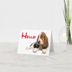 Hallo Basset Hound Puppy Hond Notitiekaart