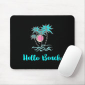 hallo Beach Tropical Style Summer Black Muismat (Met muis)