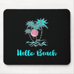 hallo Beach Tropical Style Summer Black Muismat