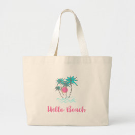 hallo Beach Tropical Style Summer Cool Grote Tote Bag