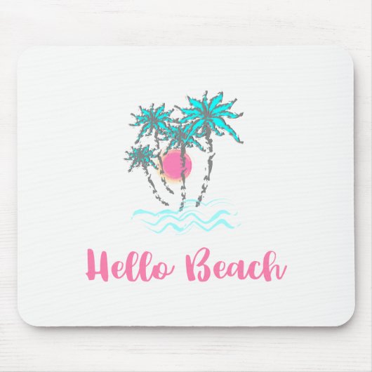 hallo Beach Tropical Style Summer Muismat (Voorkant)