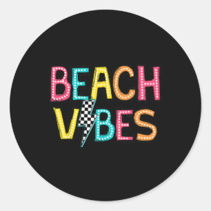 Hallo Beach Vibes € ™ Zomer Vakantie Meisje Vrouwe Ronde Sticker