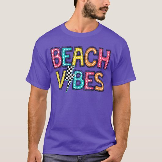 Hallo Beach Vibes € ™ Zomer Vakantie Meisje Vrouwe T-shirt (Voorkant)