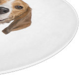 Hallo Beagle hondenportret gepersonaliseerde foto Snijplank (Hoek)