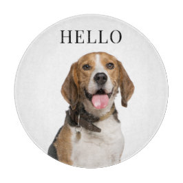 Hallo Beagle hondenportret gepersonaliseerde foto Snijplank