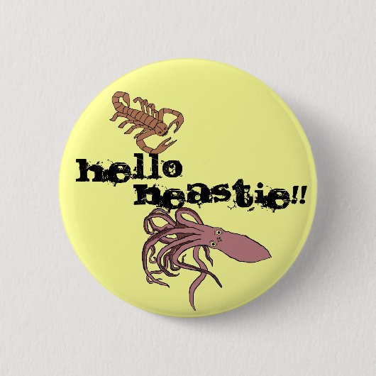 hallo Beastie! Ronde Button 5,7 Cm (Voorkant)