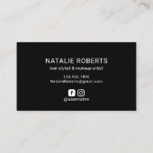 hallo Beauely Gold Typography Beauty Salon Visitekaartje (Achterkant)