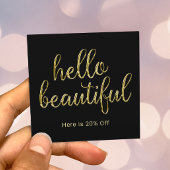 hallo Beauful Gold Script Beauty Salon Referral