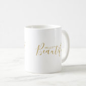 hallo Beauful Gold Script Chic Coffee Mok (Voorkant rechts)