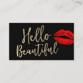 hallo Beauful Makeup Artist Gold Typografie Visitekaartje (Voorkant)