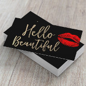 hallo Beauful Makeup Artist Gold Typografie Visitekaartje