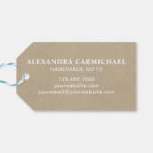 Hallo Bedankt Craft Handmade Business Hang Label Cadeaulabel (Achterkant Horizontaal)