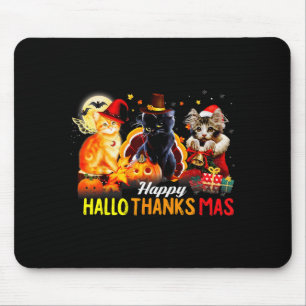 Hallo Bedankt Mas T-shirt Halloween Kat Liefde Dan Muismat