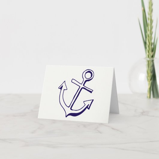 Hallo Bedankt Nautical Navy Blue hip Anchor Sailor (Voorkant)