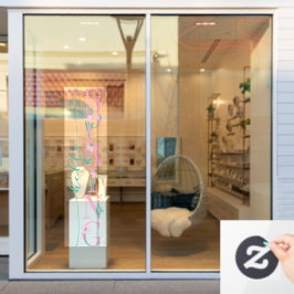 hallo bedrijfsdecor van het voorjaar raamsticker