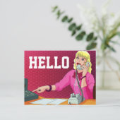 hallo BEDRIJFSLADY HALLO BRIEFKAART (Staand voorkant)